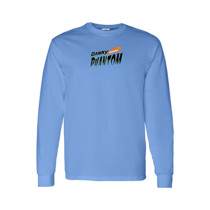 Youth Danny Phantom Logo Cotton Long Sleeve T-Shirt