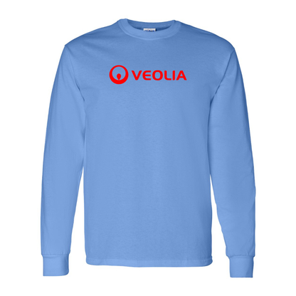 Men's Veolia Logo  Cotton Long Sleeve T-Shirt
