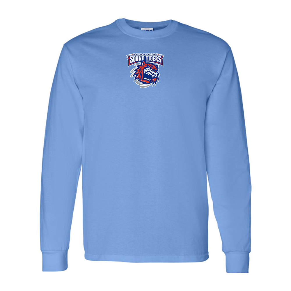 Youth Bridgeport Sound Tigers Logo Cotton Long Sleeve T-Shirt
