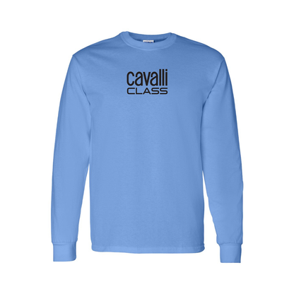 Youth Cavalli Class Logo Cotton Long Sleeve T-Shirt