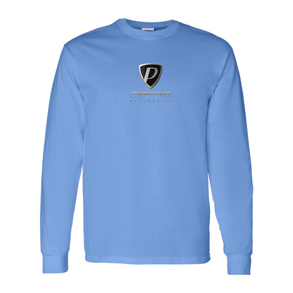 Men's Puritalia Automobili Logo Cotton Long Sleeve T-Shirt