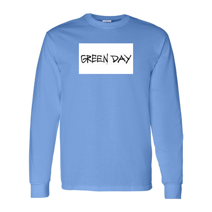 Men's Green Day Logo Cotton Long Sleeve T-Shirt