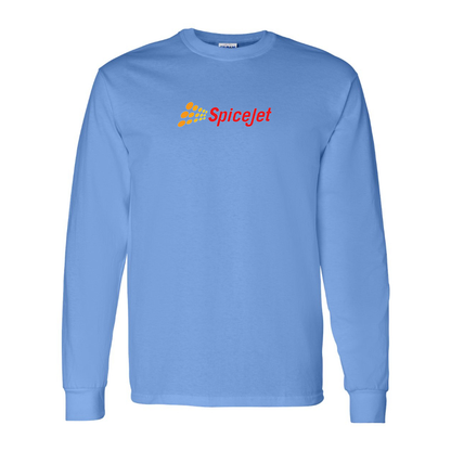 Men's SpiceJet Logo  Cotton Long Sleeve T-Shirt