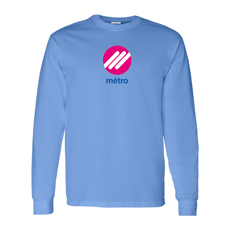 Men's Lausanne Métro Logo  Cotton Long Sleeve T-Shirt