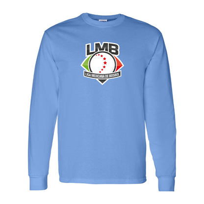 Men's Liga Mexicana de Béisbol Logo Cotton Long Sleeve T-Shirt