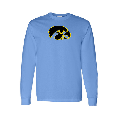 Youth Lowa Hawkeyes Logo Cotton Long Sleeve T-Shirt