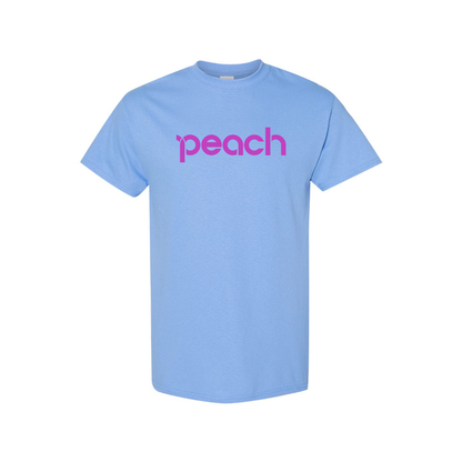 Men's Peach Aviation Logo Cotton T-Shirt