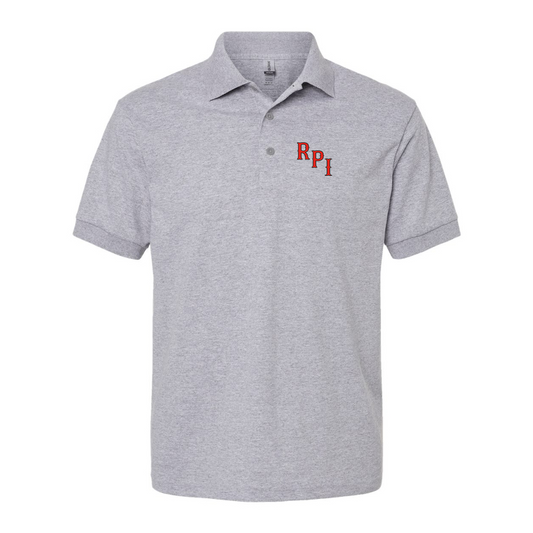 Men's RPI Engineers Logo Gildan Dry Blend Jersey Polo