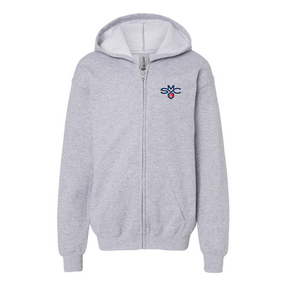 Gildan Heavy Blend Youth Saint Marys Gaels Logo Full Zip Hooded Sweatshirt