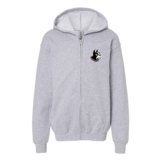 Gildan Heavy Blend Youth Wofford Terriers Full Zip Hooded Sweatshirt