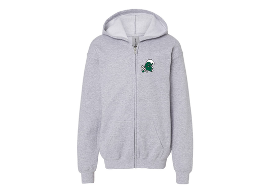 Gildan Heavy Blend Youth Tulane Green Wave Full Zip Hooded Sweatshirt