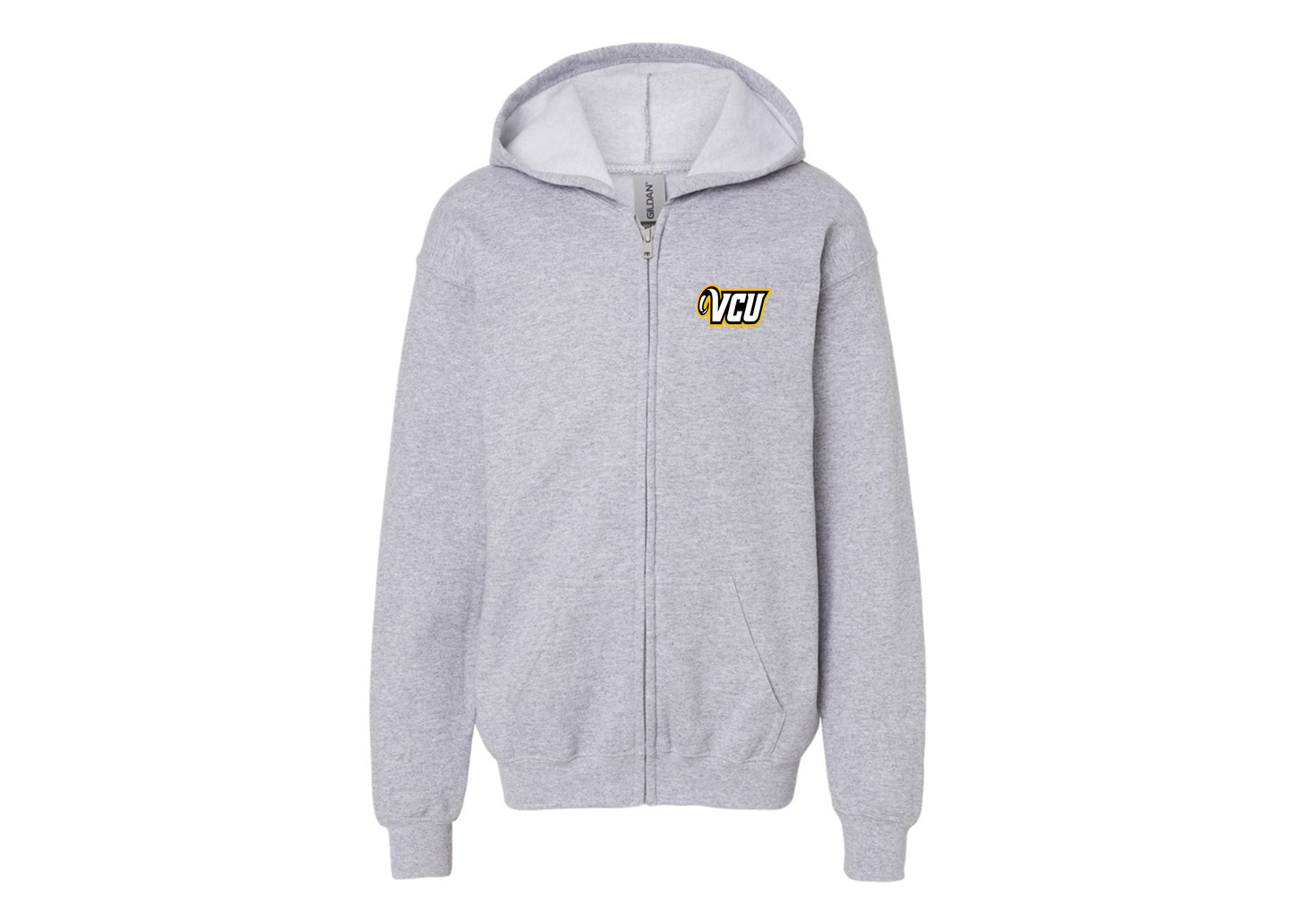 Gildan Heavy Blend Youth Virginia Commonwealth Rams Full Zip Hooded Sweatshirt