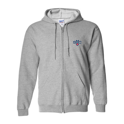 Men's Saint Marys Gaels Logo Gildan  Heavy Blend Full Zip Hooded Sweatshirt