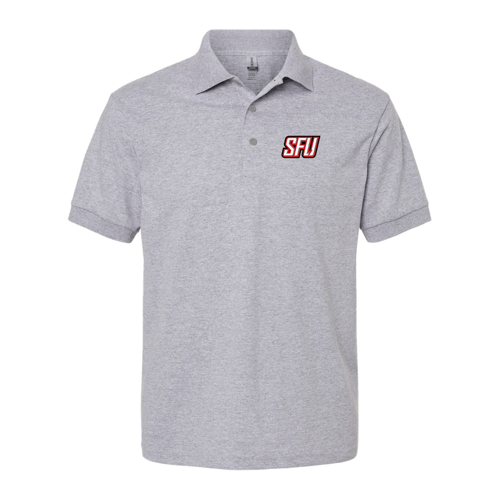 Men's Saint Francis Red Flash Logo Gildan Dry Blend Jersey Polo