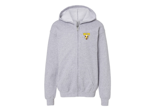 Gildan Heavy Blend Youth Valparaiso Crusaders Full Zip Hooded Sweatshirt