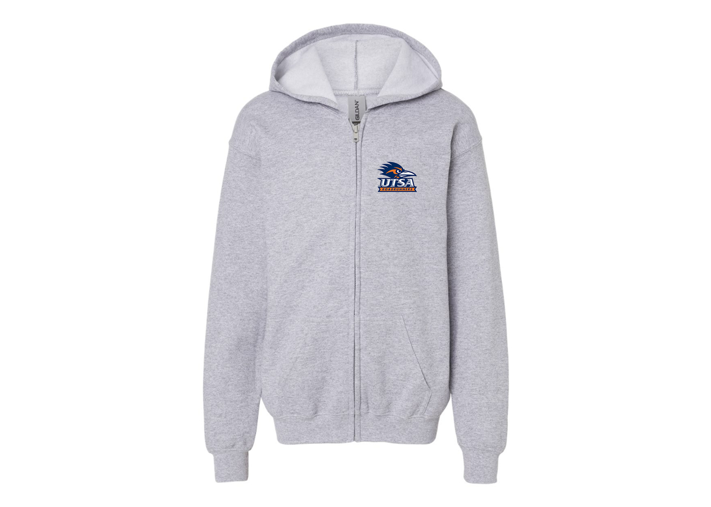 Gildan Heavy Blend Youth Texas SA Roadrunners Full Zip Hooded Sweatshirt