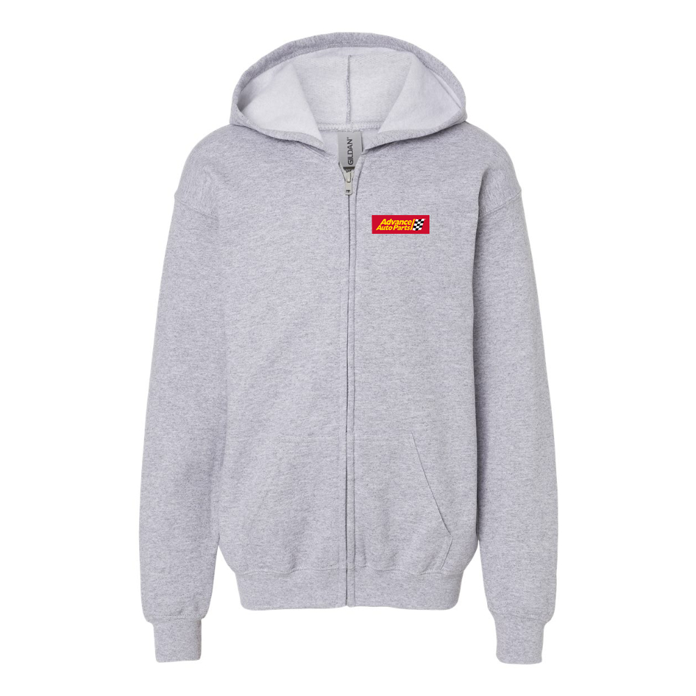 Gildan Heavy Blend Youth Advance Auto Parts Logo Full Zip Hooded Sweatshirt