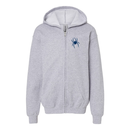 Gildan Heavy Blend Youth Richmond Spiders Logo Full Zip Hooded Sweatshirt