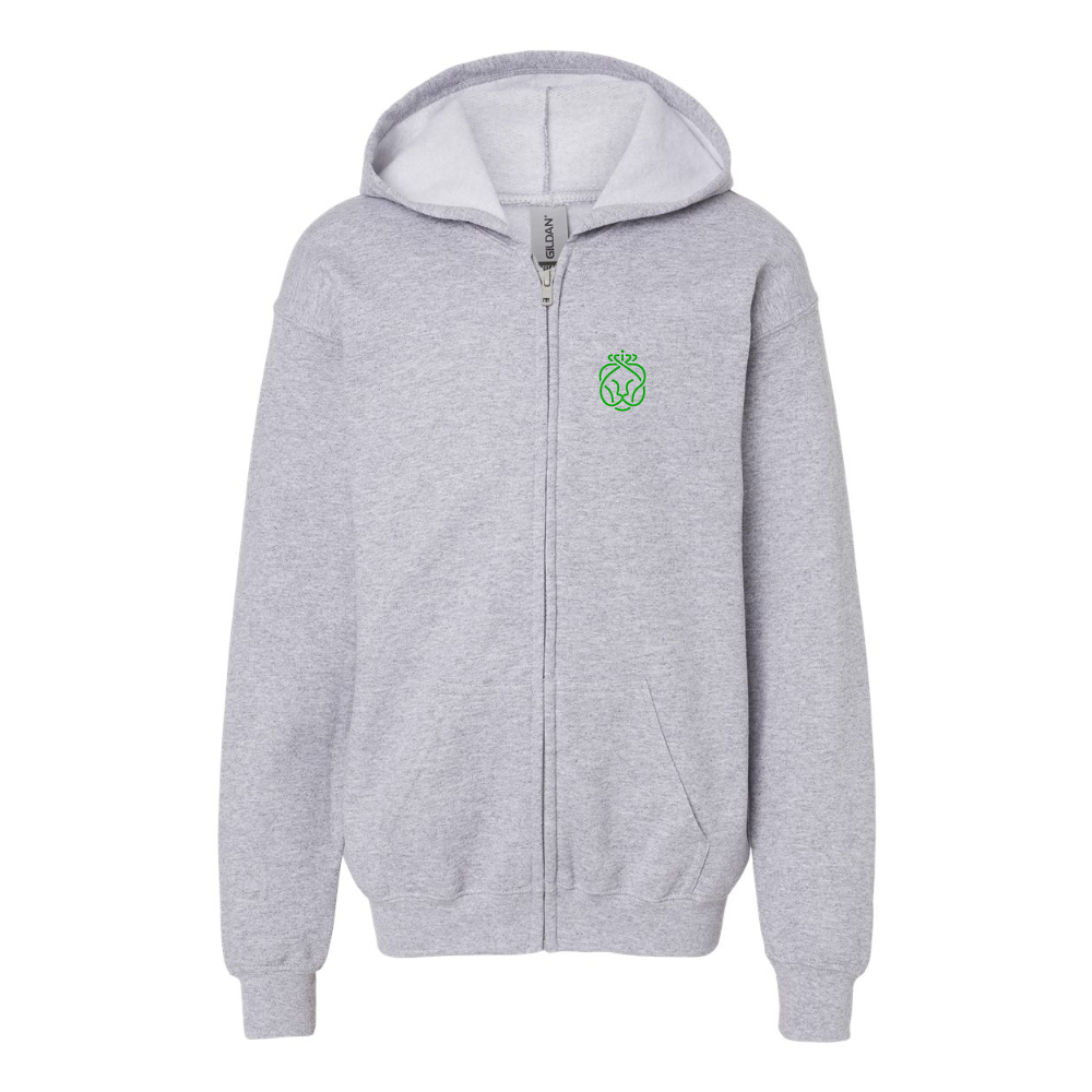 Gildan Heavy Blend Youth Ahold Delhaize Symbol Full Zip Hooded Sweatshirt