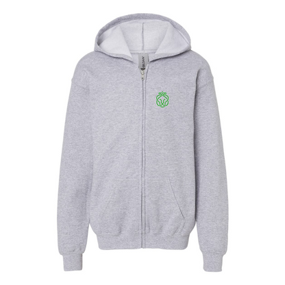 Gildan Heavy Blend Youth Ahold Delhaize Symbol Full Zip Hooded Sweatshirt