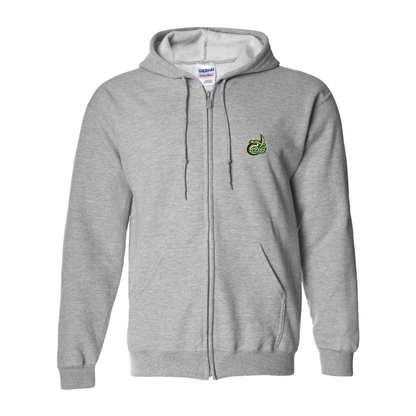Men's Charlotte 49ers Gildan  Heavy Blend Full Zip Hooded Sweatshirt