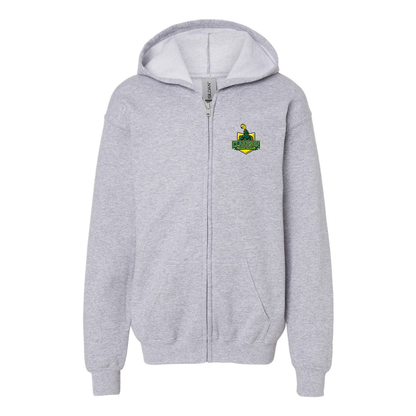 Youth Clarkson Golden Knights Gildan Heavy Blend Full Zip Hooded Sweatshirt