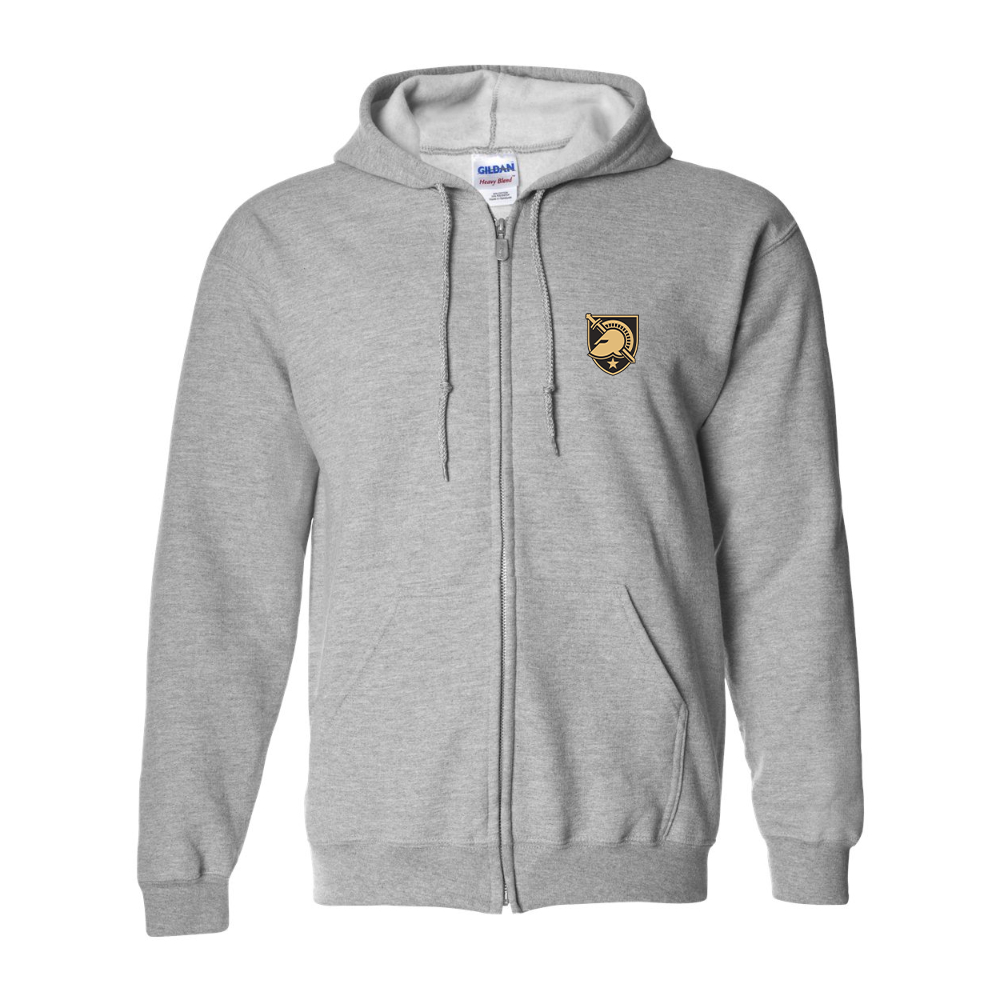 Men's  Army Black Knights  Gildan  Heavy Blend Full Zip Hooded Sweatshirt