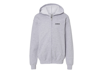Gildan Heavy Blend Youth Nasdaq Logo Full Zip Hooded Sweatshirt