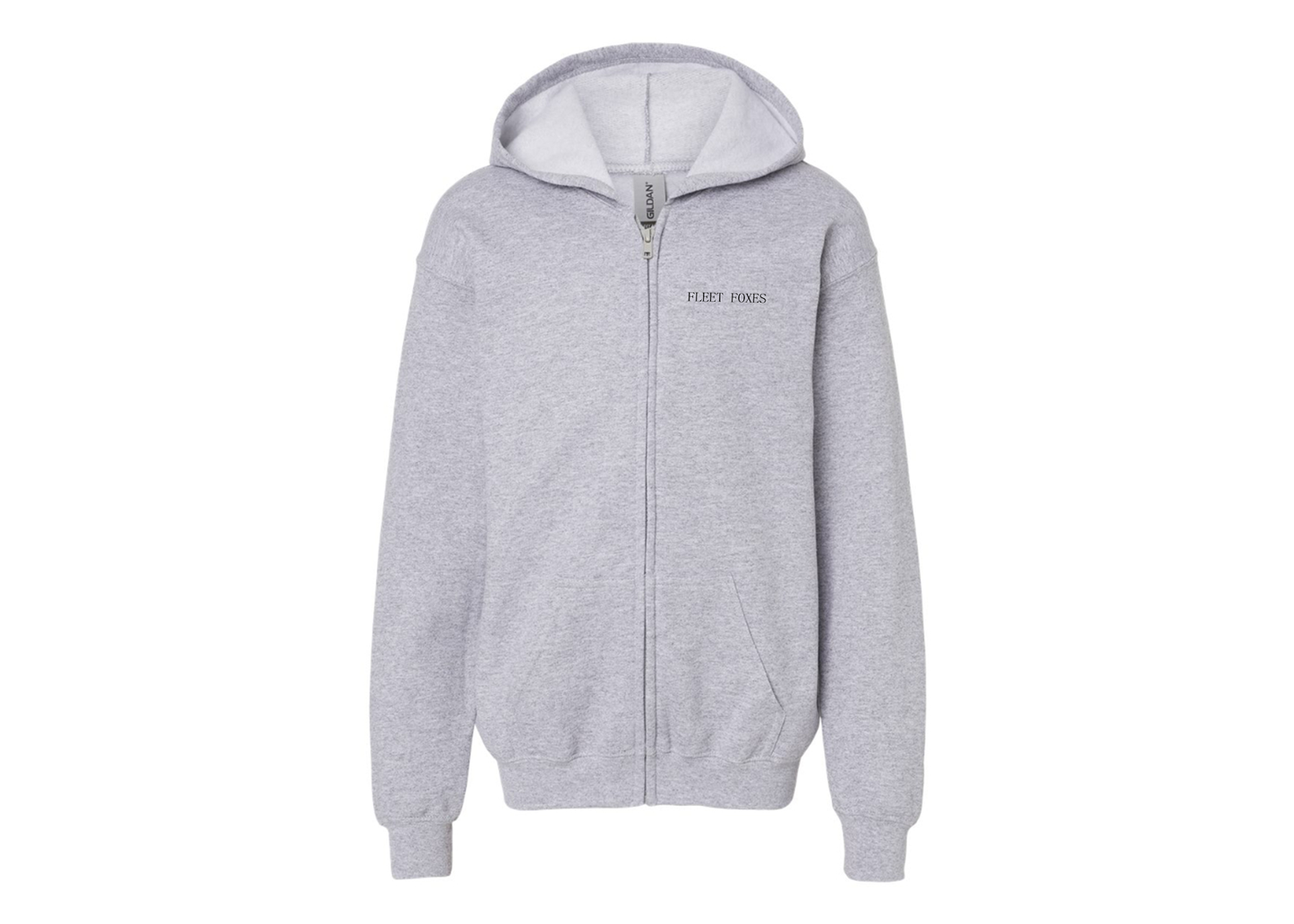 Gildan Heavy Blend Youth Fleet Foxes Logo Full Zip Hooded Sweatshirt