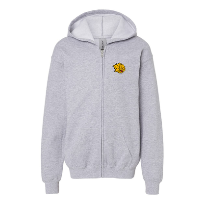 Youth   Arkansas PB Golden Lions Gildan Heavy Blend Full Zip Hooded Sweatshirt