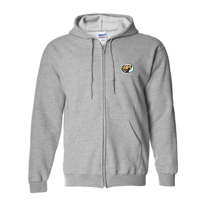 Men's  Bemidji State Beavers Gildan  Heavy Blend Full Zip Hooded Sweatshirt