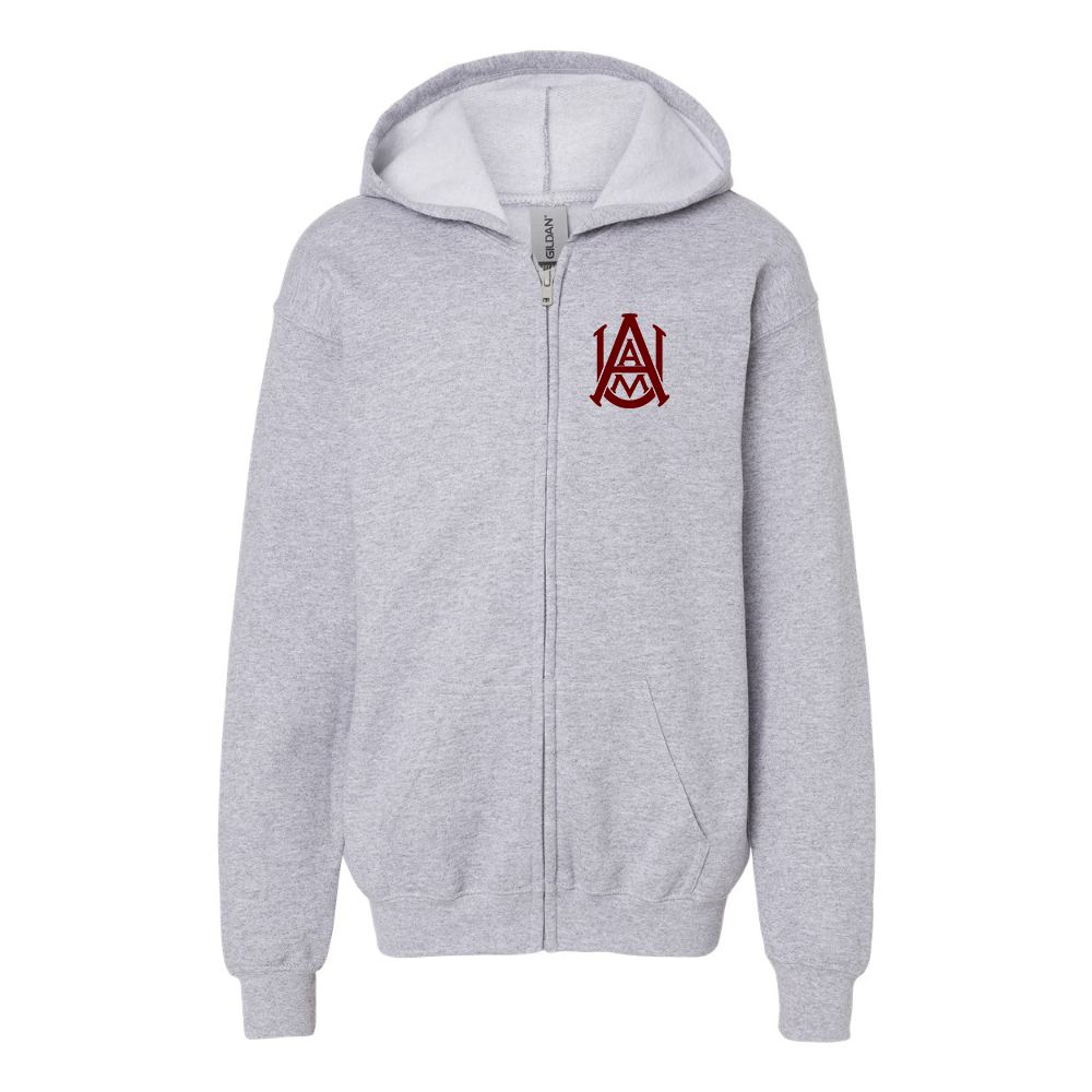 Gildan Heavy Blend Youth Alabama AM Bulldogs   Full Zip Hooded Sweatshirt