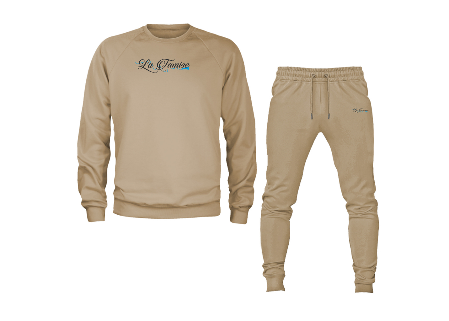 Men's La Tamise Logo Crewneck Sweatshirt Joggers Suit