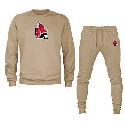 Men's   Ball State Cardinals Crewneck Sweatshirt Joggers Suit