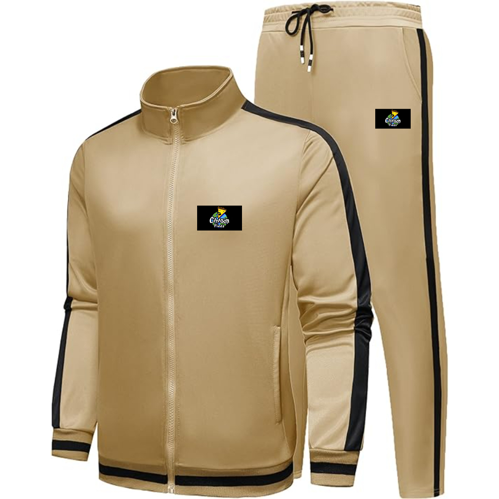 Men's Cartoon Pizza Logo Dri-Fit TrackSuit