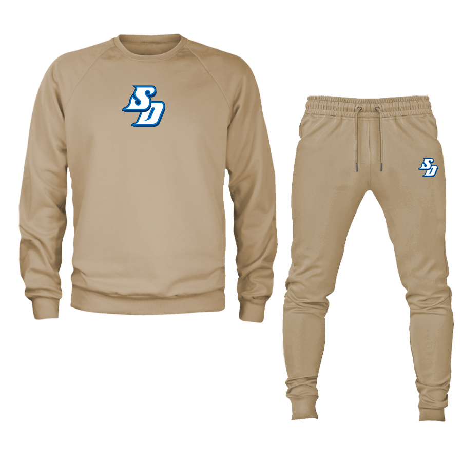 Men's San Diego Toreros Logo Crewneck Sweatshirt Joggers Suit