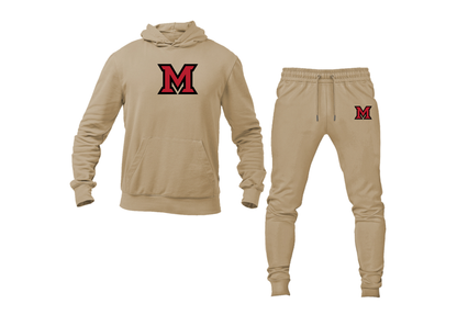 Men's Miami Ohio RedHawks Logo Hoodie Joggers Set