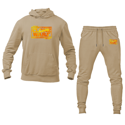 Men's The Clone wars Logo Hoodie Joggers Set
