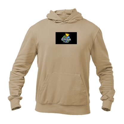 Men's Cartoon Pizza Logo Pullover Hoodie