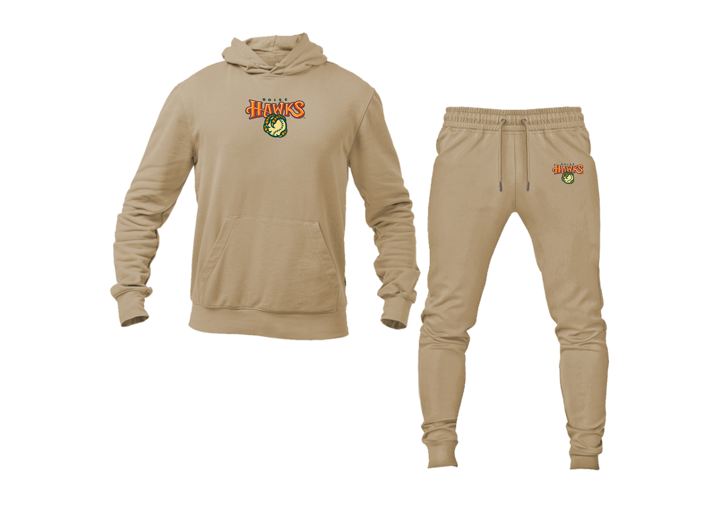 Men's Boise Hawks Logo Hoodie Joggers Set