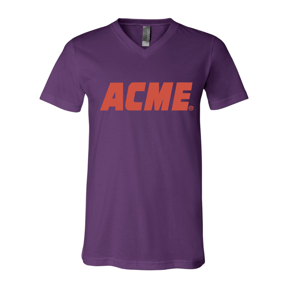 ACME Logo BELLA  CANVAS - Jersey V-Neck T-Shirt