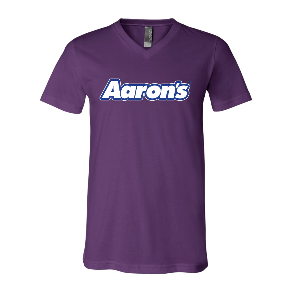 Aaron_s Logo BELLA  CANVAS - Jersey V-Neck T-Shirt