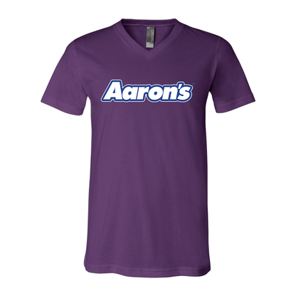 Aaron_s Logo BELLA  CANVAS - Jersey V-Neck T-Shirt