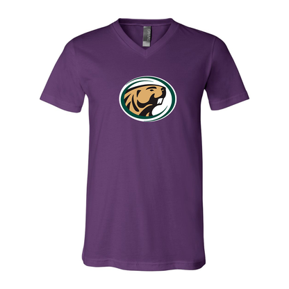 Bemidji State Beavers BELLA  CANVAS - Jersey V-Neck T-Shirt