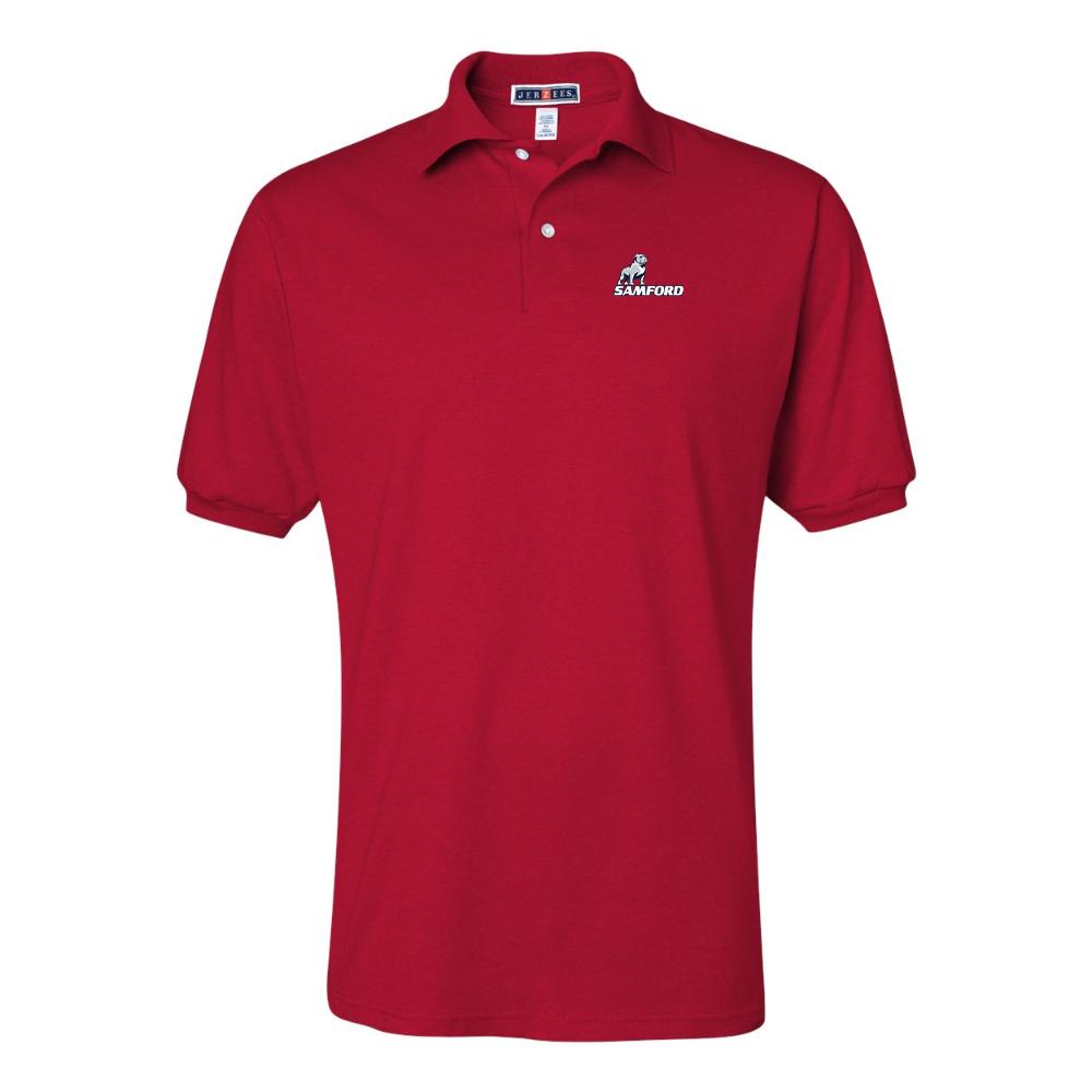 Men's Samford Bulldogs Logo JERZEES  SpotShield polo