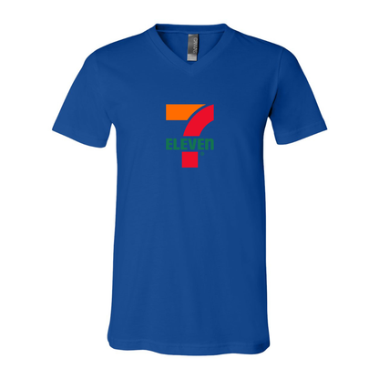 7 Eleven Logo BELLA  CANVAS - Jersey V-Neck T-Shirt