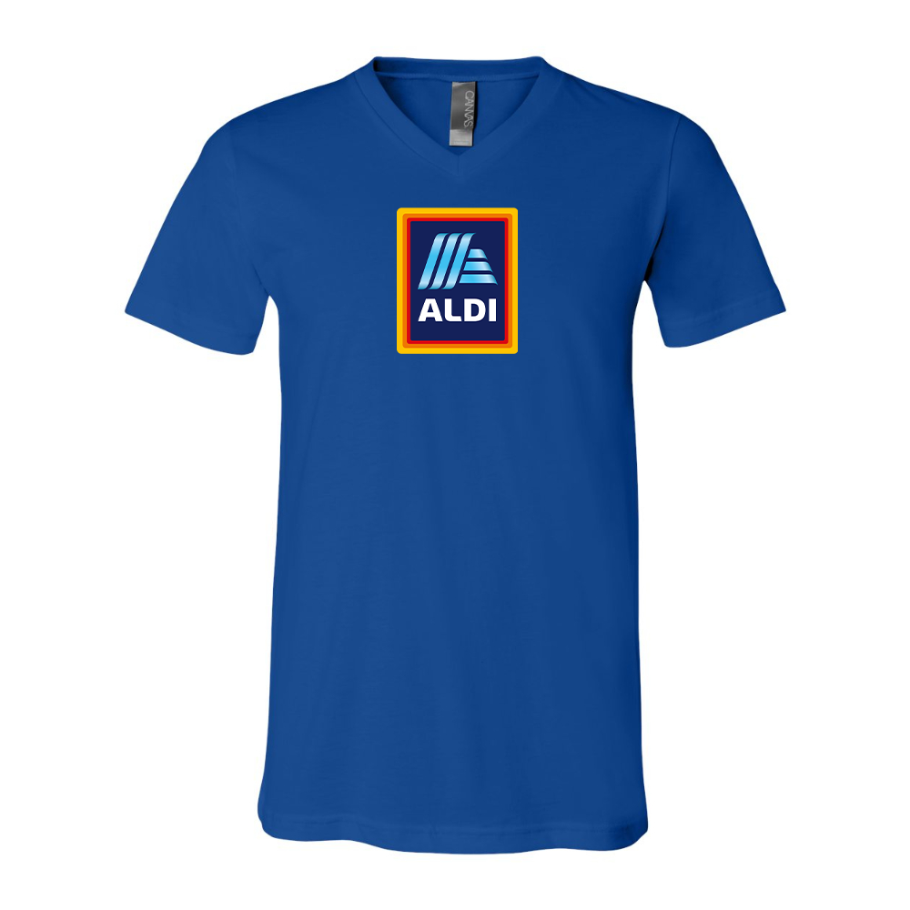 Aldi Logo BELLA  CANVAS - Jersey V-Neck T-Shirt
