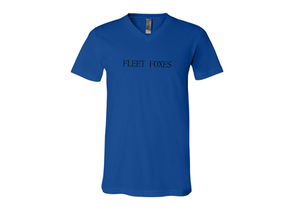 Fleet Foxes Logo BELLA  CANVAS - Jersey V-Neck T-Shirt