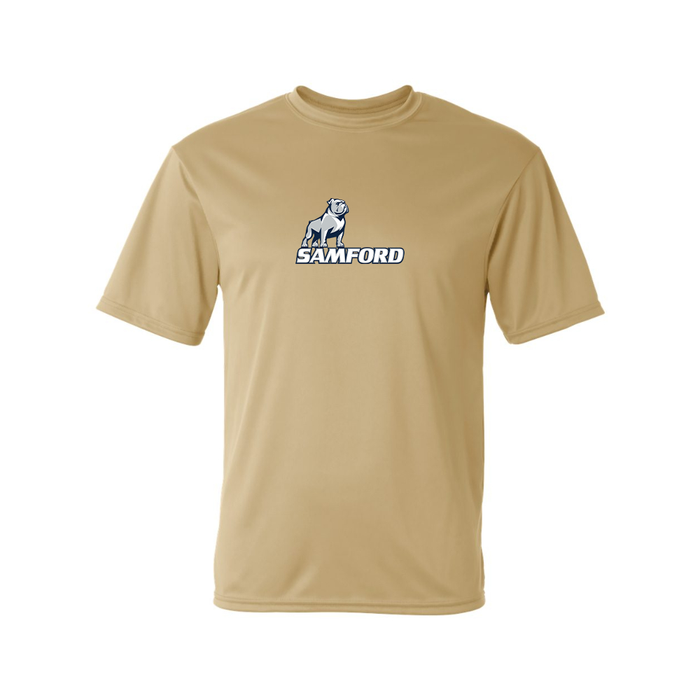 Men's Samford Bulldogs Logo Polyester T-Shirt