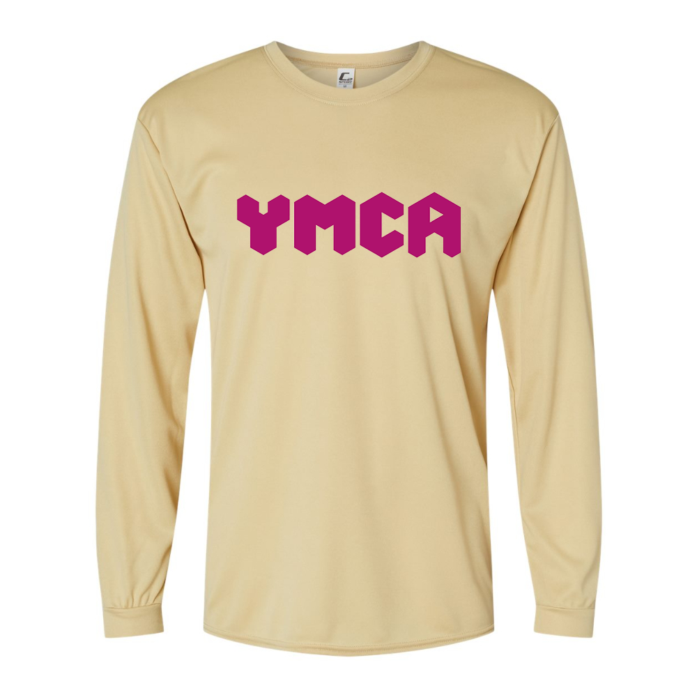 Men's YMCA Mauve  Performance Long Sleeve T-Shirt